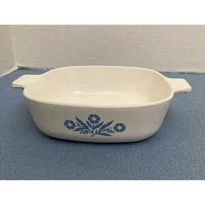 Vintage Corning Ware Blue Cornflower Pyrocream 1QT Casserole Dish - No Lid